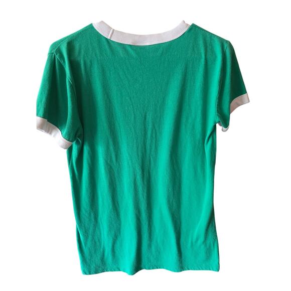 Pink Victoria's Secret Grinch Christmas Top S Womens Green Sequin Short Sleeve - Picture 6 of 6